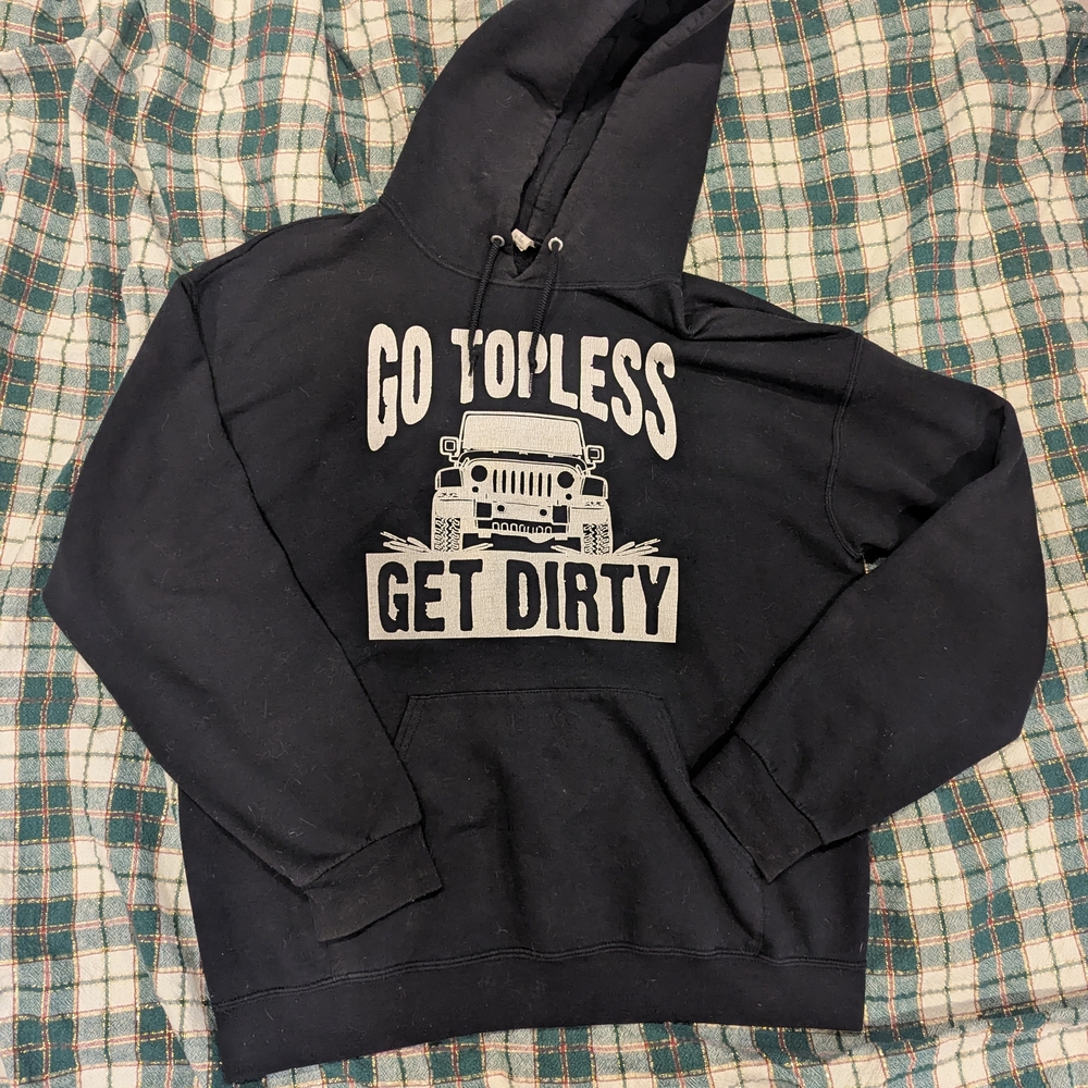 Black Graphic Hoodie Jeep